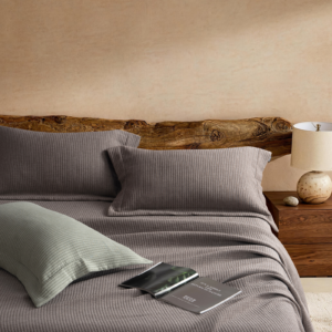 muse cotton crinkle coverlet set – 3 piece